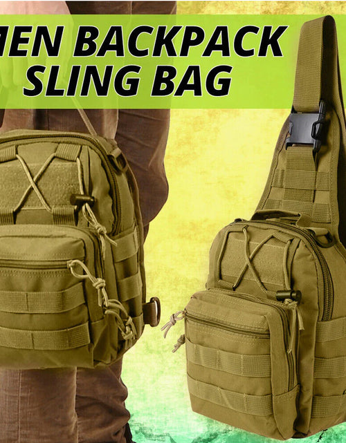 Load image into Gallery viewer, Men Backpack Molle Tactical Sling Chest Pack Shoulder Bag Outdoor Hiking Travel
