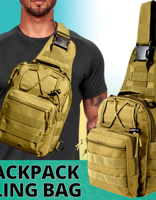 Load image into Gallery viewer, Men Backpack Molle Tactical Sling Chest Pack Shoulder Bag Outdoor Hiking Travel
