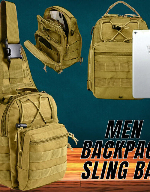 Load image into Gallery viewer, Men Backpack Molle Tactical Sling Chest Pack Shoulder Bag Outdoor Hiking Travel
