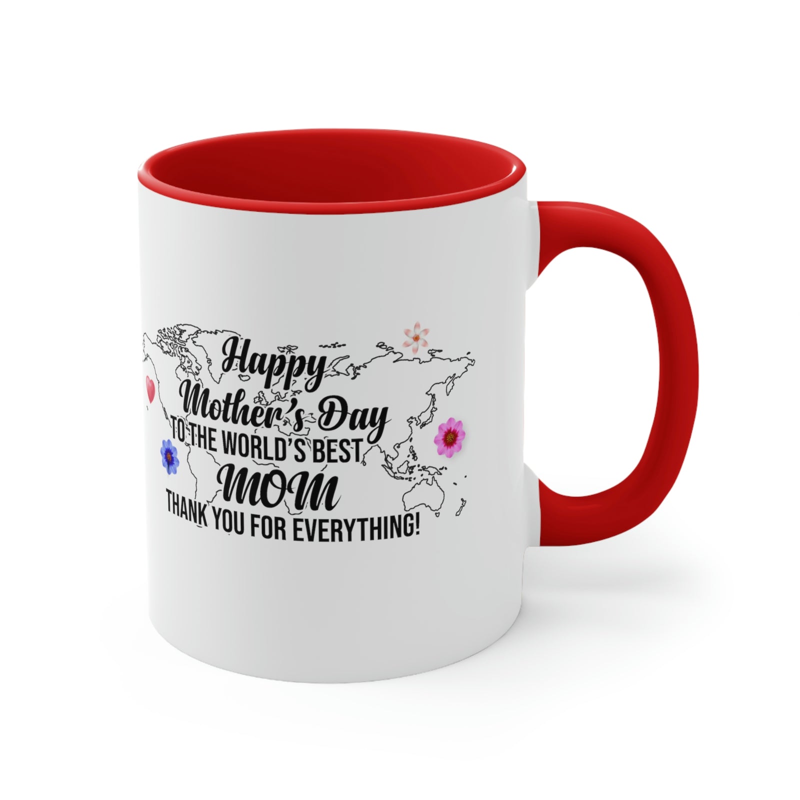 Happy Mothers' Day Mug: World's Best Mom, 11oz