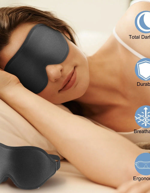 Load image into Gallery viewer, Premium 3D Sleep Mask for Men &amp; Women Eye Mask for Sleeping Blindfold Travel Accessories
