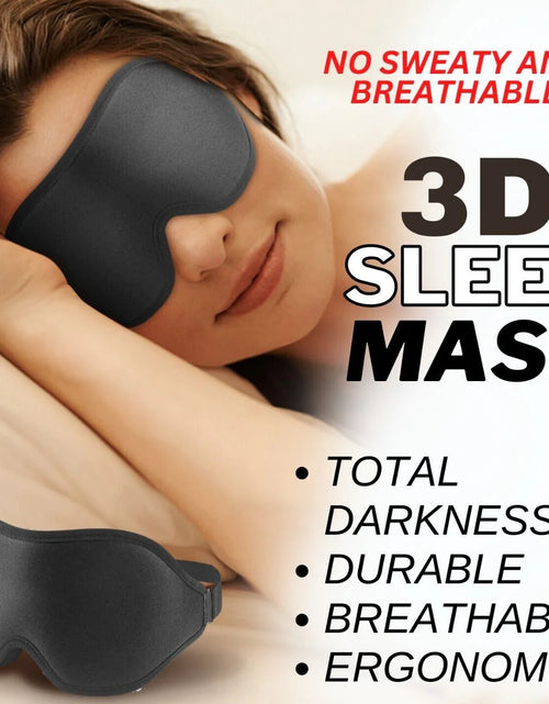 Load image into Gallery viewer, Premium 3D Sleep Mask for Men &amp; Women Eye Mask for Sleeping Blindfold Travel Accessories
