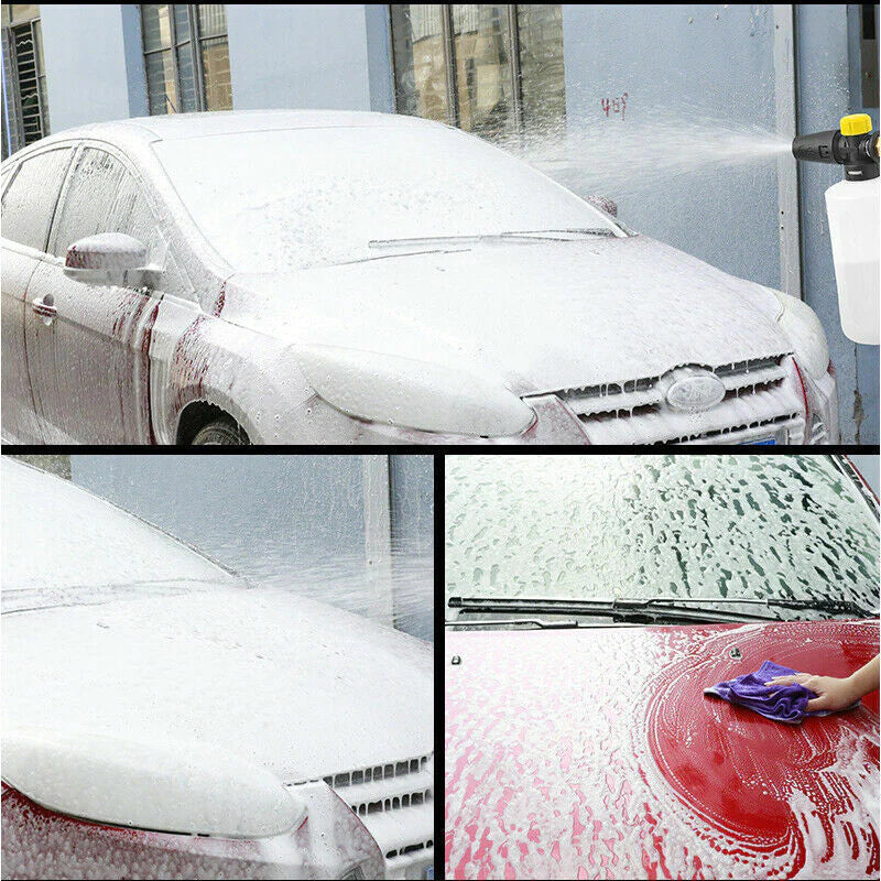 Car Washing Snow Foam Cannon Lance Pressure Washer Spray Gun Adjust Soap Bottle