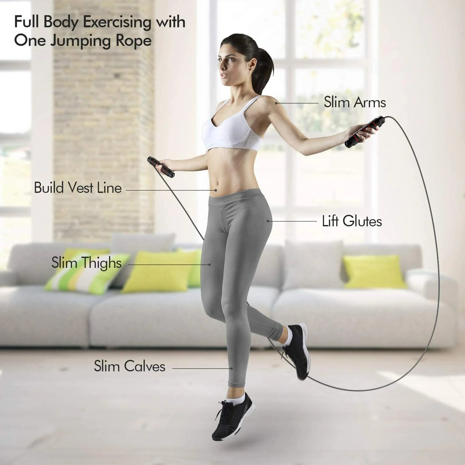 Jump Rope Gym Aerobic Exercise Boxing Skipping Adjustable Speed Training Fitness