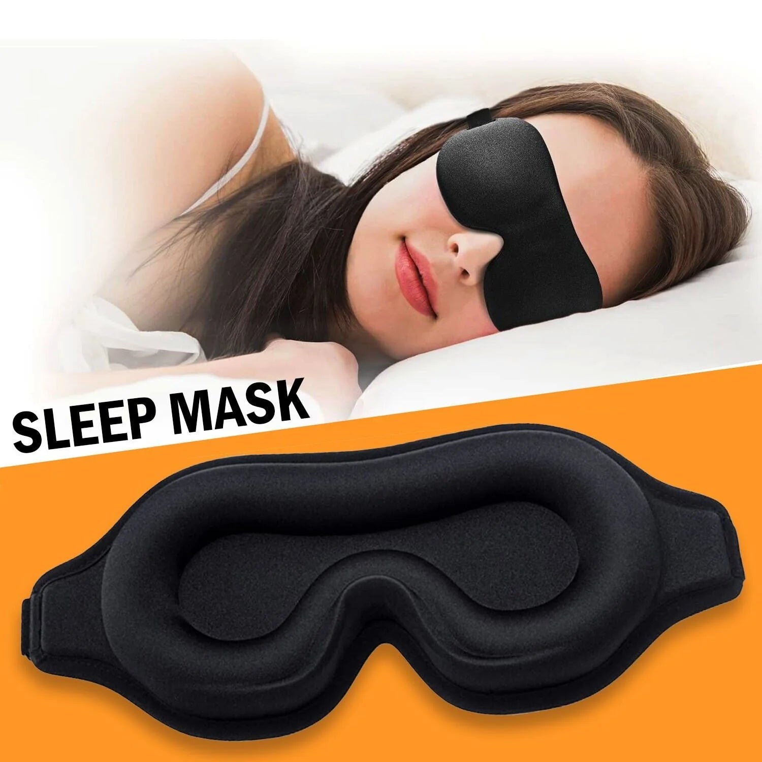 Premium 3D Sleep Mask for Men & Women Eye Mask for Sleeping Blindfold Travel Accessories