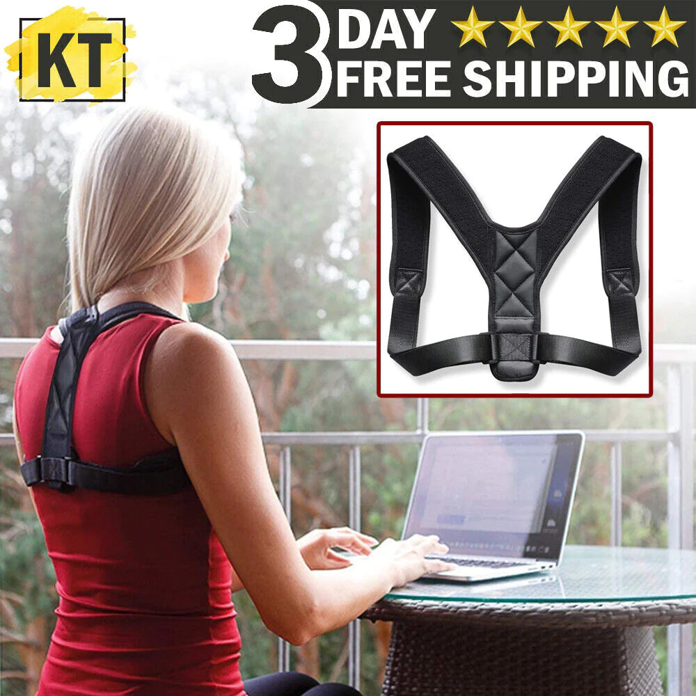 Men Women Adjustable Posture Corrector Back Straightener Support Shoulder Brace