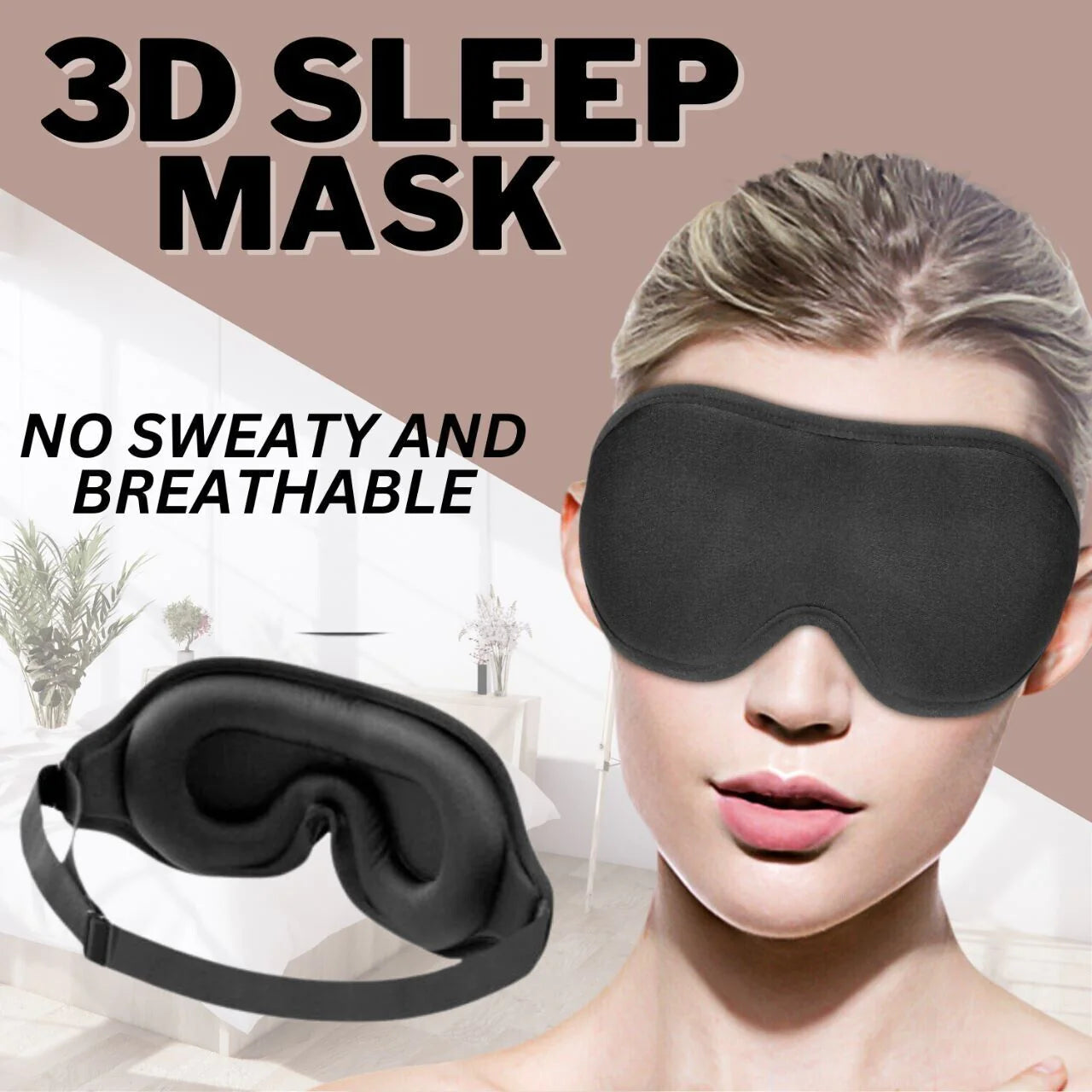 Premium 3D Sleep Mask for Men & Women Eye Mask for Sleeping Blindfold Travel Accessories