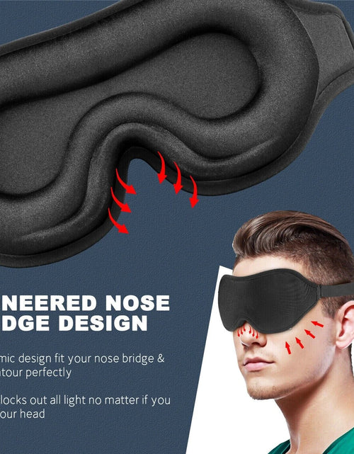 Load image into Gallery viewer, Premium 3D Sleep Mask for Men &amp; Women Eye Mask for Sleeping Blindfold Travel Accessories
