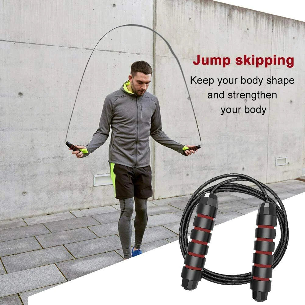 Jump Rope Gym Aerobic Exercise Boxing Skipping Adjustable Speed Training Fitness